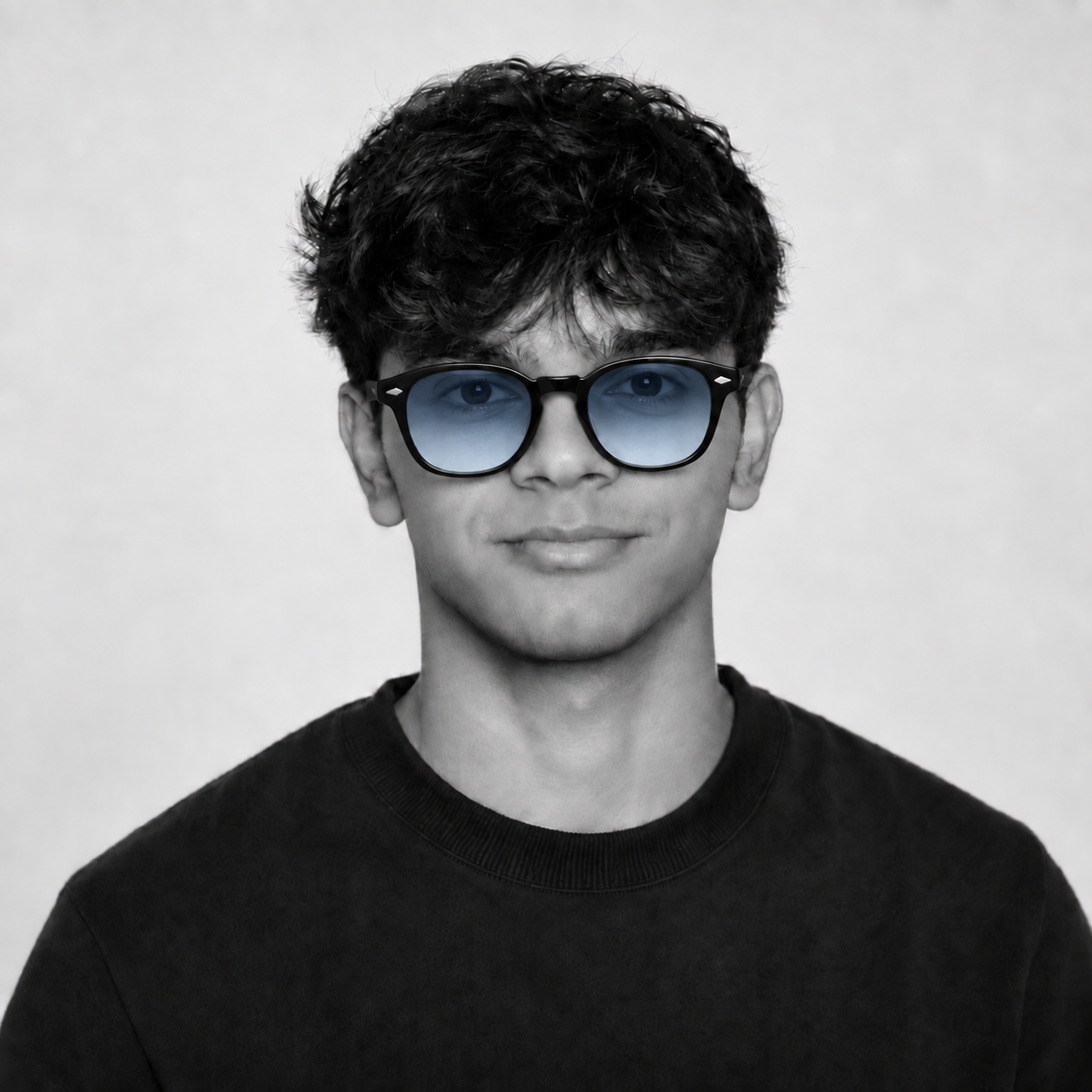 Veer Patel wearing sunglasses